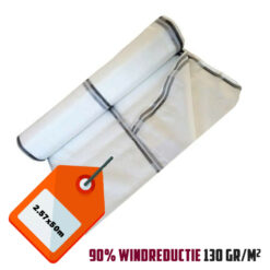Wit steigernet 2.57x50m 130gr/m² 90% windreductie