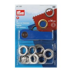 Prym zeilringen zilverkleurig 14mm 10st