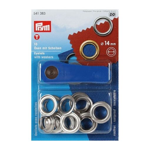 Prym zeilringen zilverkleurig 14mm 10st