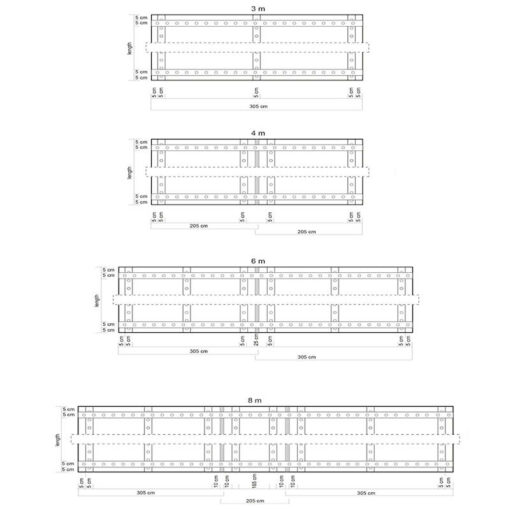 Gewapend transparant afdekzeil 6x8m 240gr/m² - Afbeelding 3