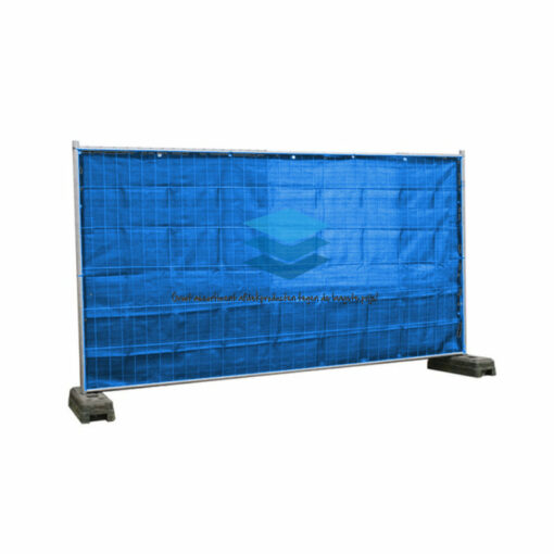 Blauw winddoorlatend bouwhekdoek 176x341cm 150gr
