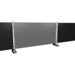 Grijs bouwhekzeil 176x341cm 150gr/m² | Afdekproducten.nl