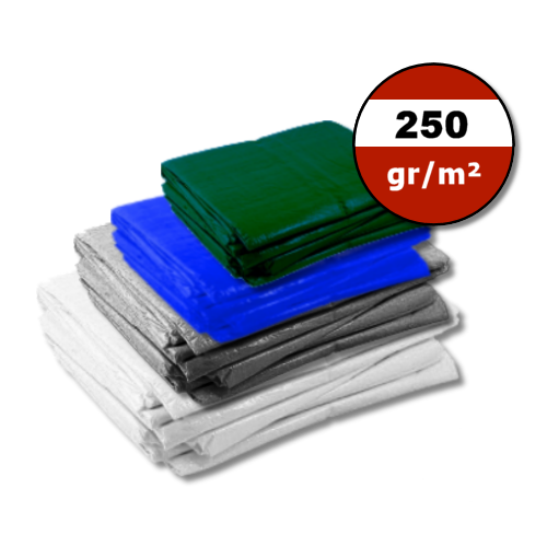 Dekzeil 250gr | Wit | Grijs | Blauw | Groen