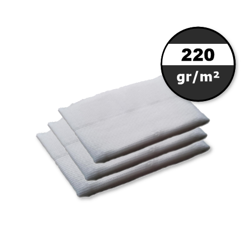 Dekzeil 220gr | Gewapend | Transparant