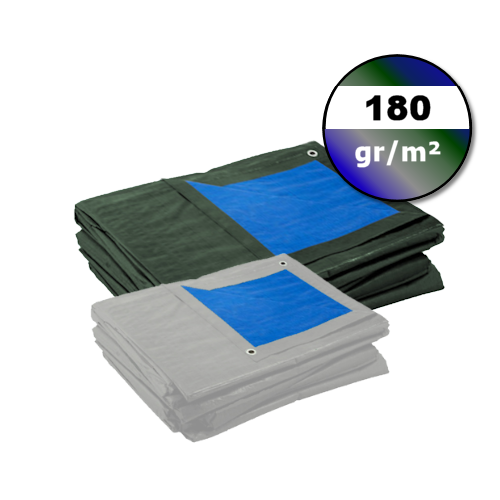 Dekzeil 180gr | Blauw-Groen | Grijs-Blauw