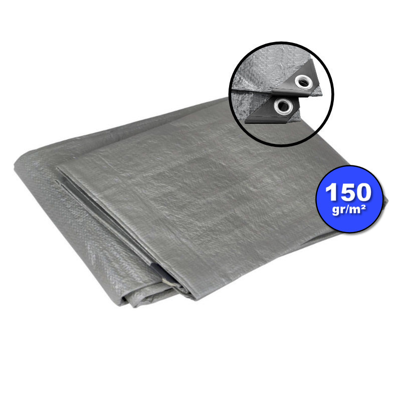 Grijs afdekzeil 150gr | Afdekproducten.nl