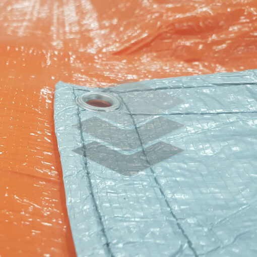 Isolatie dekzeil 6x8m zilver/oranje 250gr/m² - Afbeelding 5