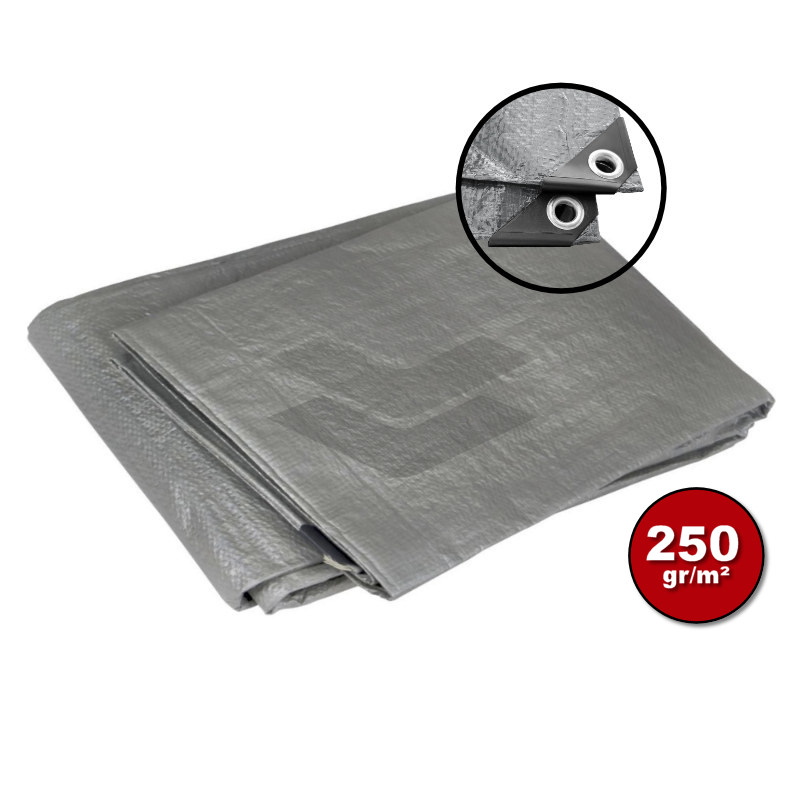 Grijs afdekzeil 250gr | Afdekproducten.nl