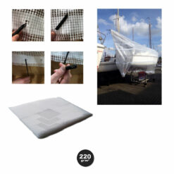 Bootzeil gewapend transparant 220gr