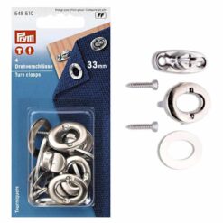 Prym tourniquets draaisluitingen zilverkleurig 33mm 4st