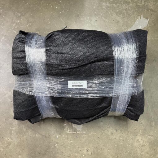 XXL Zwart 185gr schaduwdoek winddoek 650x900cm - ogen om de 30cm