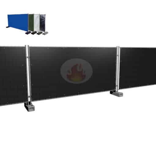 Zwart bouwhekzeil 176x341cm 150gr Brandvertragend