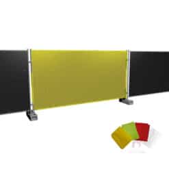 Geel bouwhekzeil 176x341cm 200gr NVO Brandvertragend