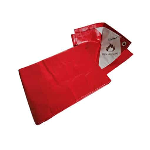 Rood bouwhekzeil 200gr NVO Brandvertragend