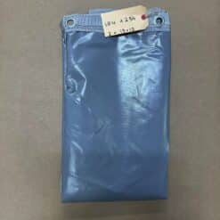 Grijs 600gr PVC zeil 184x254 met 2x15x15 hoekuitsparingen