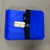 Blauw 600gr PVC zeil 240x381cm met 2x28x28cm hoekuitsparingen