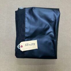 Zwart 600gr PVC zeil 58x255cm