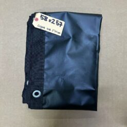 Zwart 600gr PVC zeil 58x257cm
